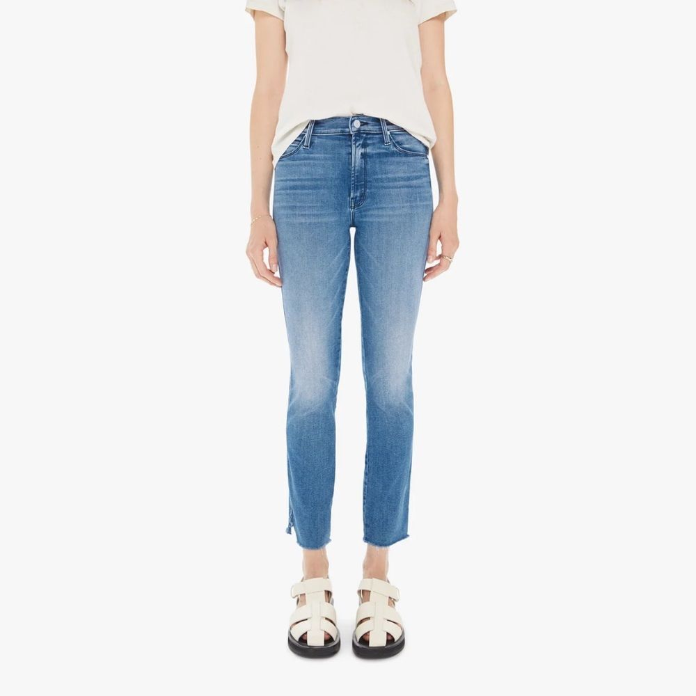 Mother Denim The Mid Rise Dazzler Vamp Fray in Oui Oui Size 29